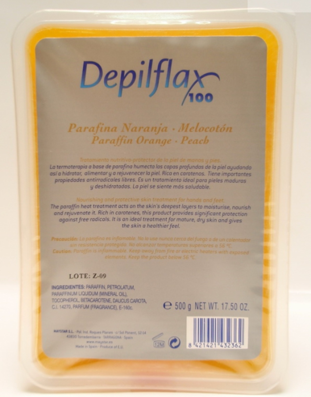 PARAFINA NARANJA DEPLIFLAX 500GR