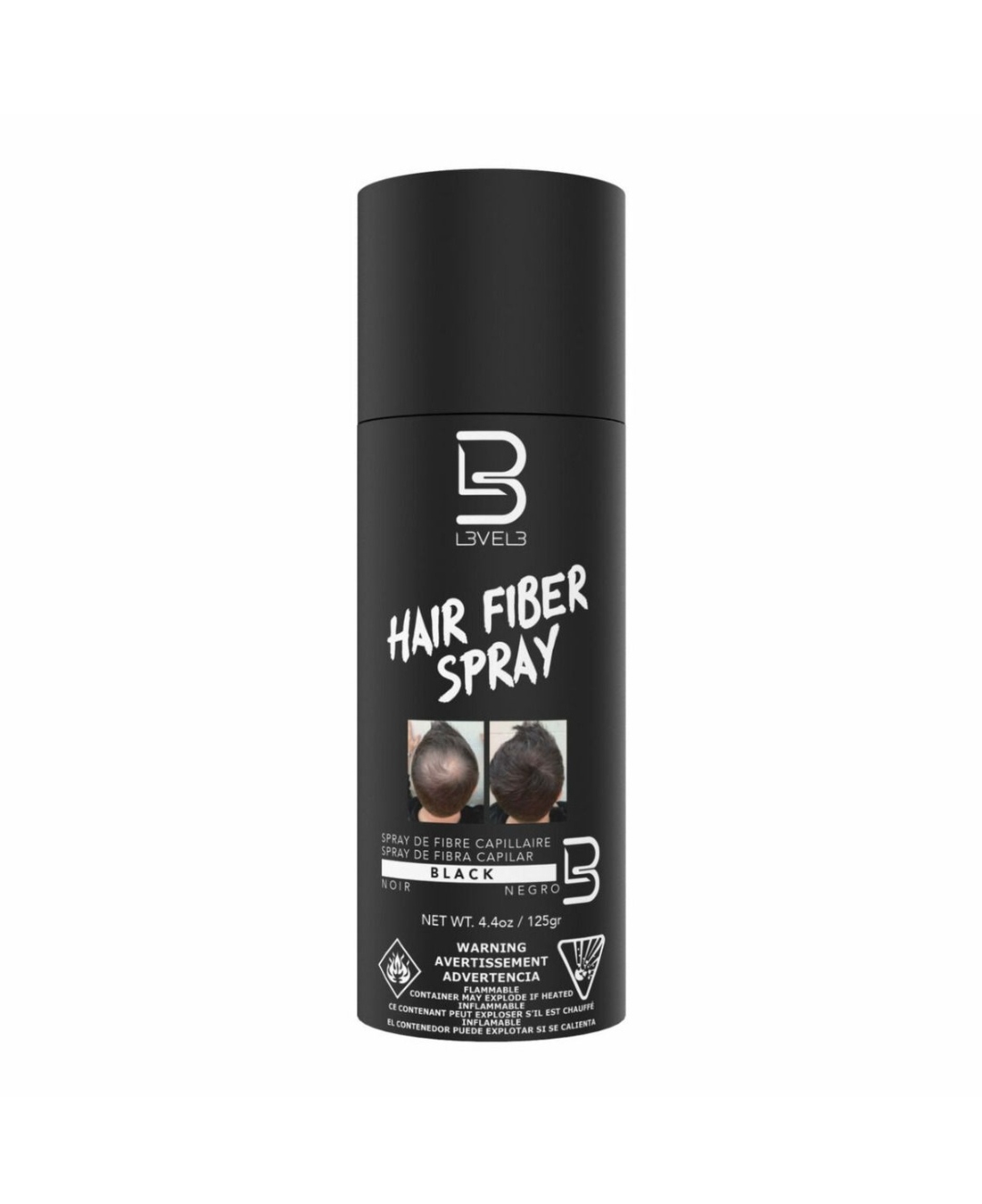 SPRAY NEGRO FIBRA CAPILAR LEVEL3 125GR