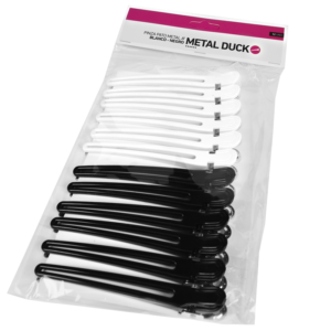 PINZAS PATO METAL BLANCAS Y NEGRAS BIFULL 12UND