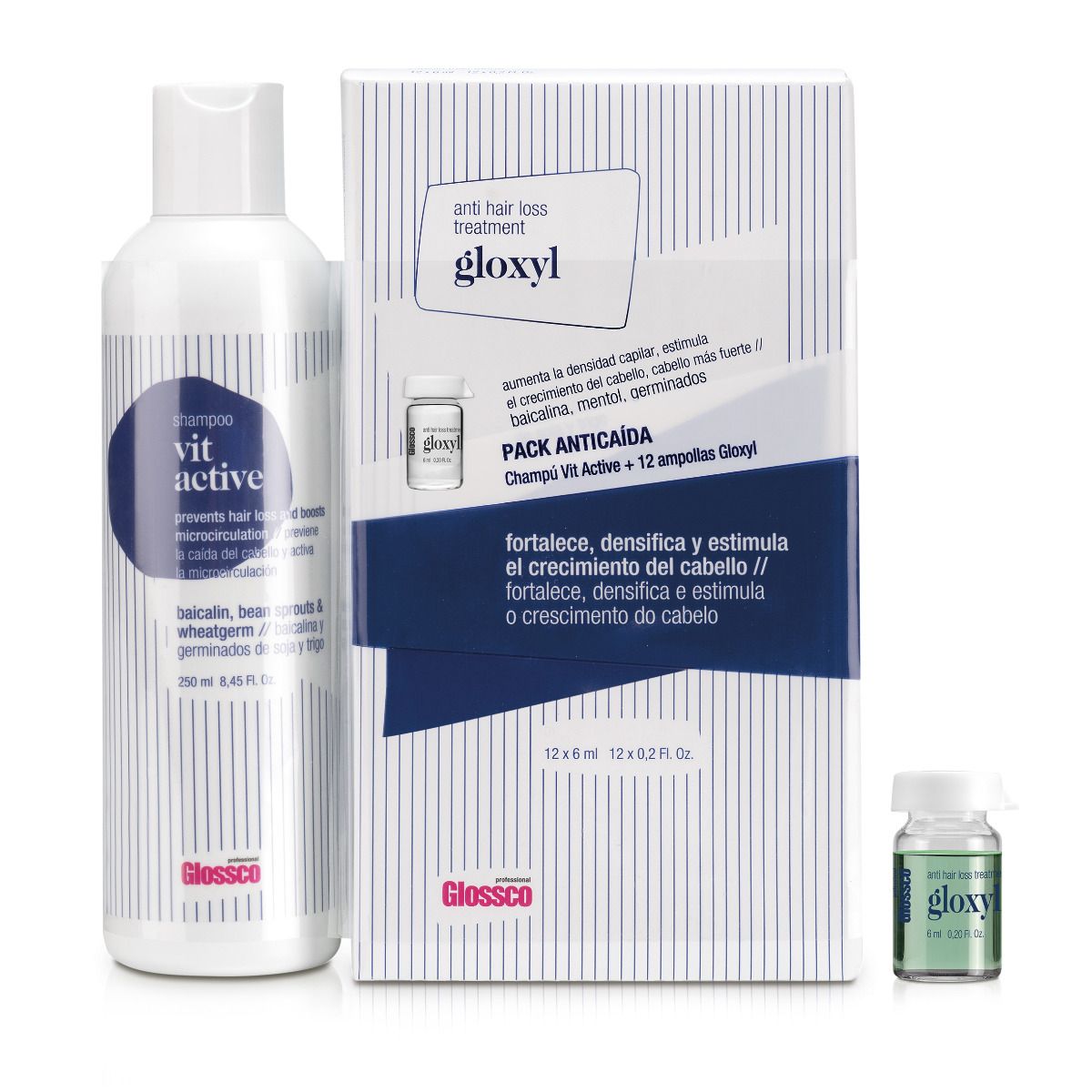 PACK ANTICAIDA TRATAMIENTO 12X6ML + CHAMPU 250ML