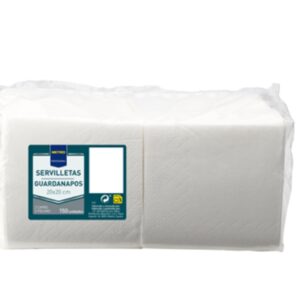 SERVILLETA COLOR BLANCO 150UNID