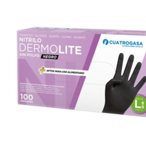 GUANTE NITRILO NEGRO 100UNID TALLA L