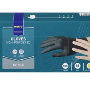 GUANTE NITRILO NEGRO TALLA M 100UNID