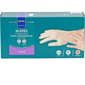 GUANTE LATEX TALLA MEDIANA 100UNID