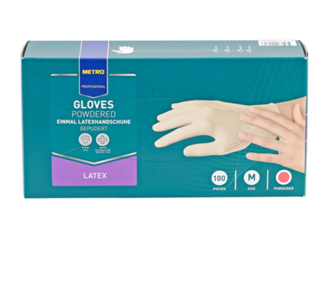 GUANTE LATEX TALLA MEDIANA 100UNID