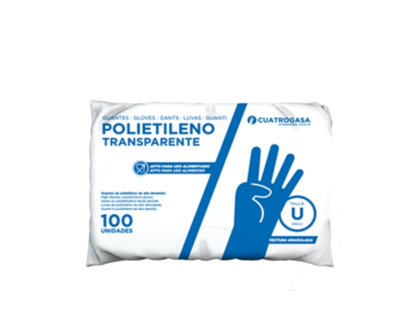 GUANTE POLIETILENO SIN BLOCK 100UNID