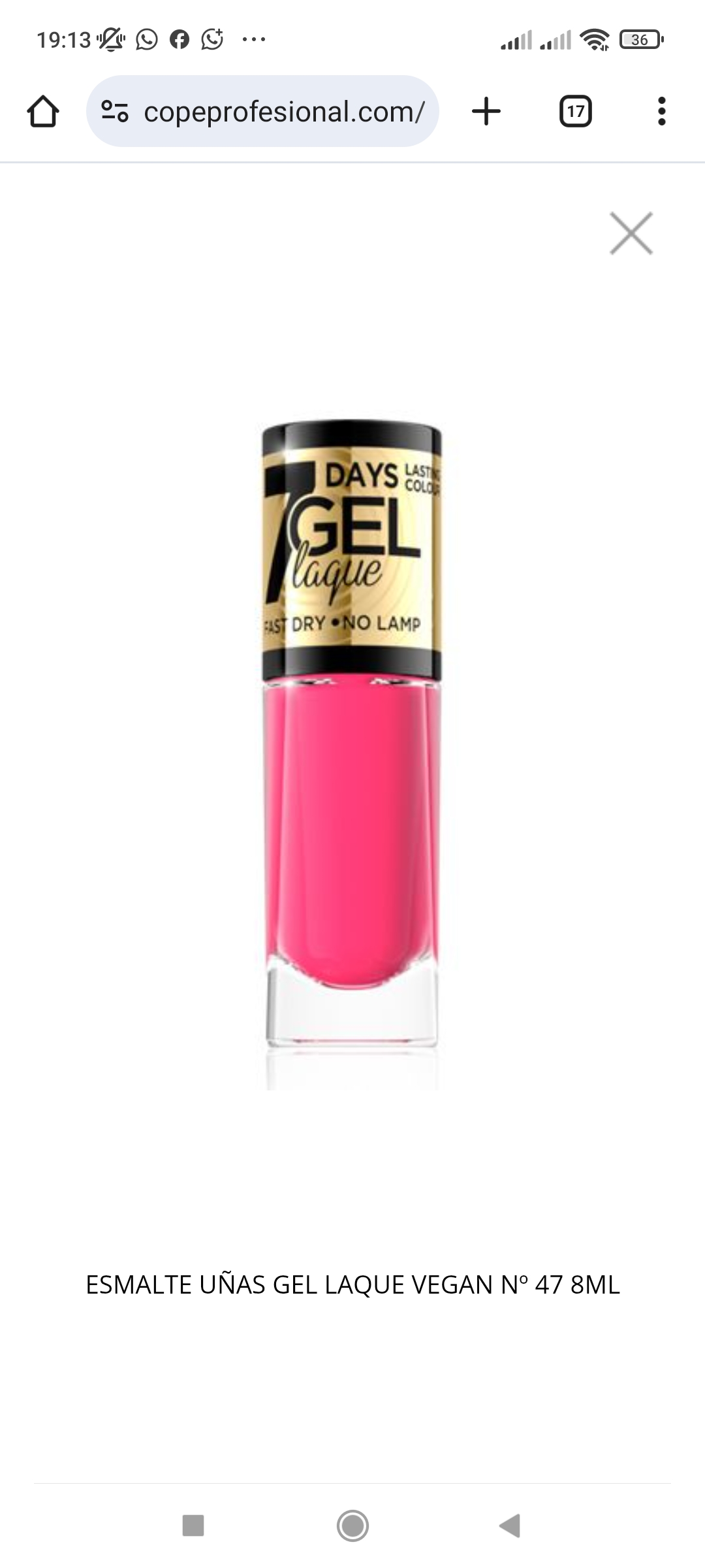 ESMALTE UÑAS GEL VEGAN N°48 8ML