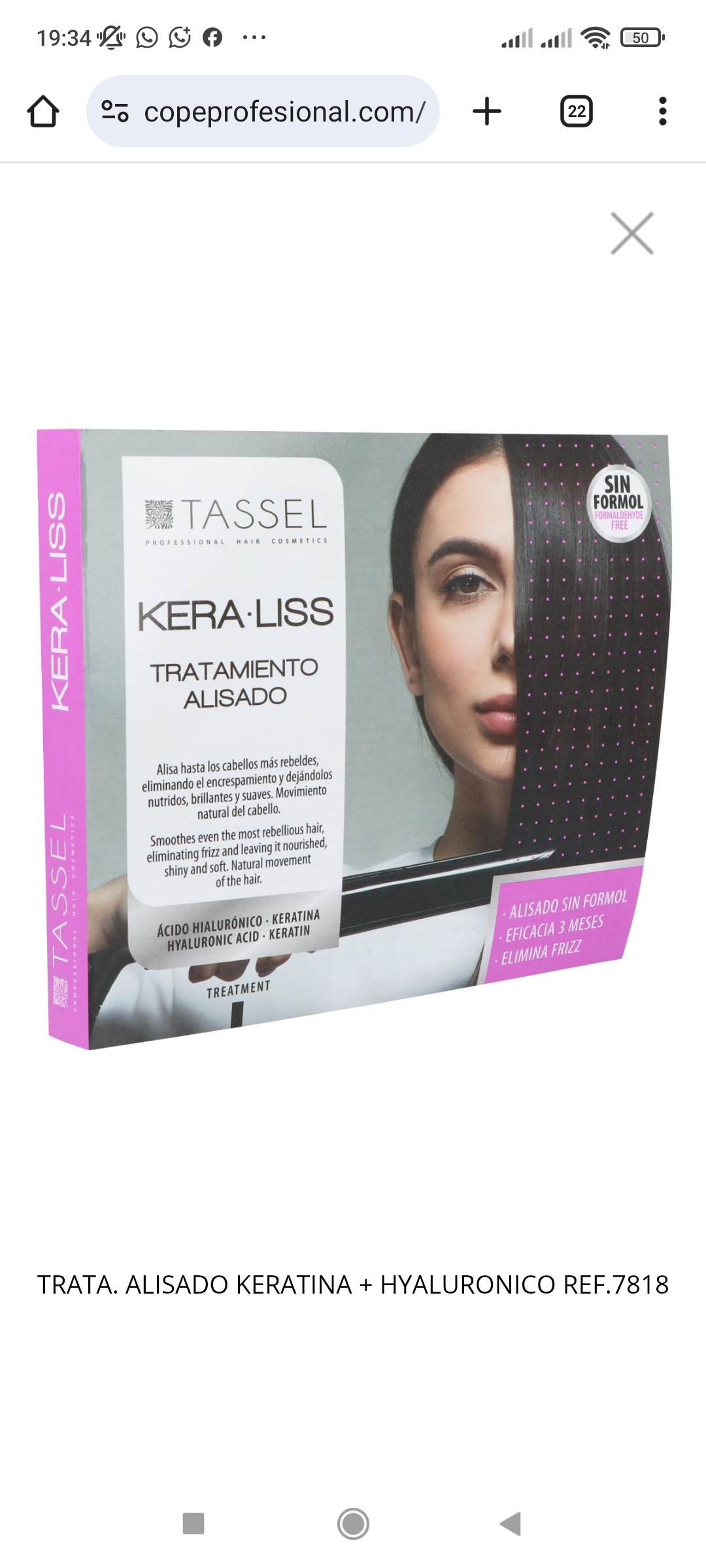 TRATA. ALISADO KERATINA + HYALURÓNICO